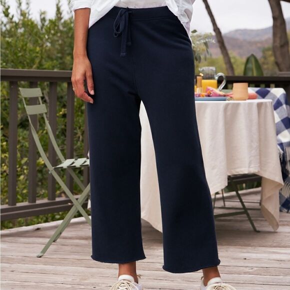 Frank & Eileen Catherine Favorite Cropped Wide Sweatpants Triple Fleece $188 - Picture 2 of 13